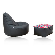 Clássico preto seção saco de feijão cadeira sala de estar viva saco de feijão sofá